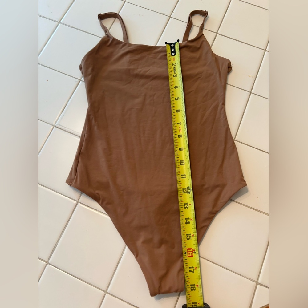 Auden brown spaghetti thong Bodysuit size xs formal classic sexy intimate body - Picture 6 of 7
